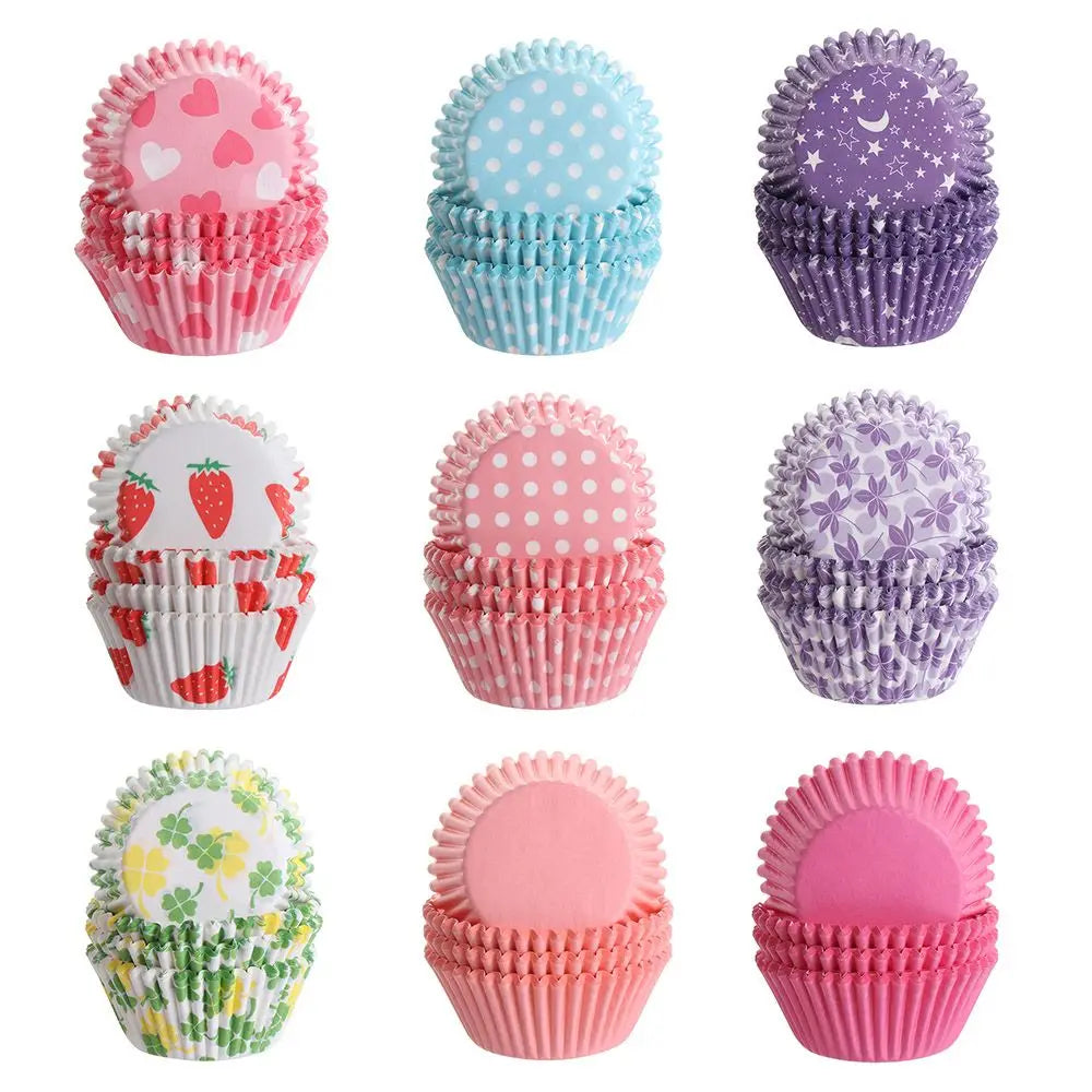 100 Stück Papier Cupcake Liner Muffin Backförmchen 7cm Durchmesser-Yabubest - Home & More