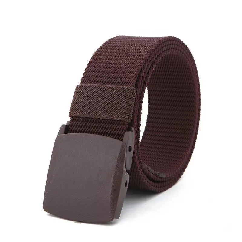 Metallfreier Unisex Leinwand Gürtel robust - flexibel mit leichter Kunststoff-Schnalle