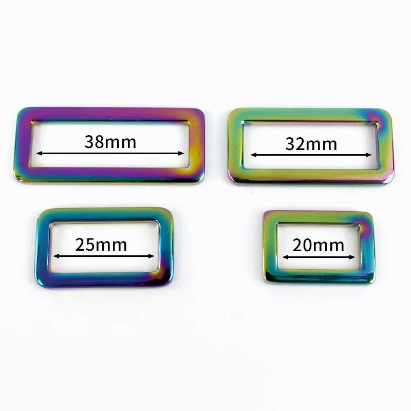 Metall Regenbogen Gurtschnallen 12er Set für Taschen und Gürtel