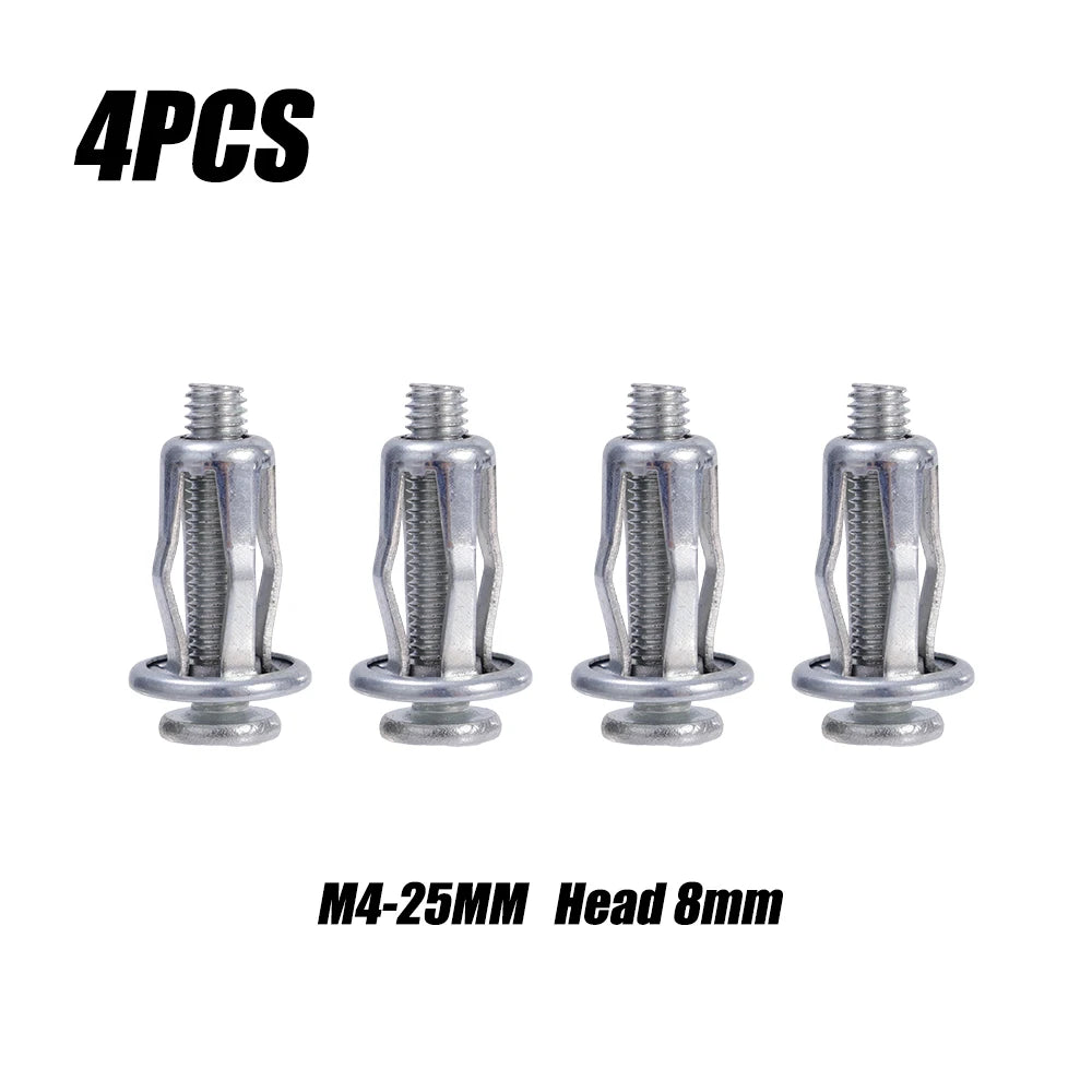 4er Set M4 M5 M6 M8 Blütenblattmuttern Schrauben Kfz Nummernschild Befestigung