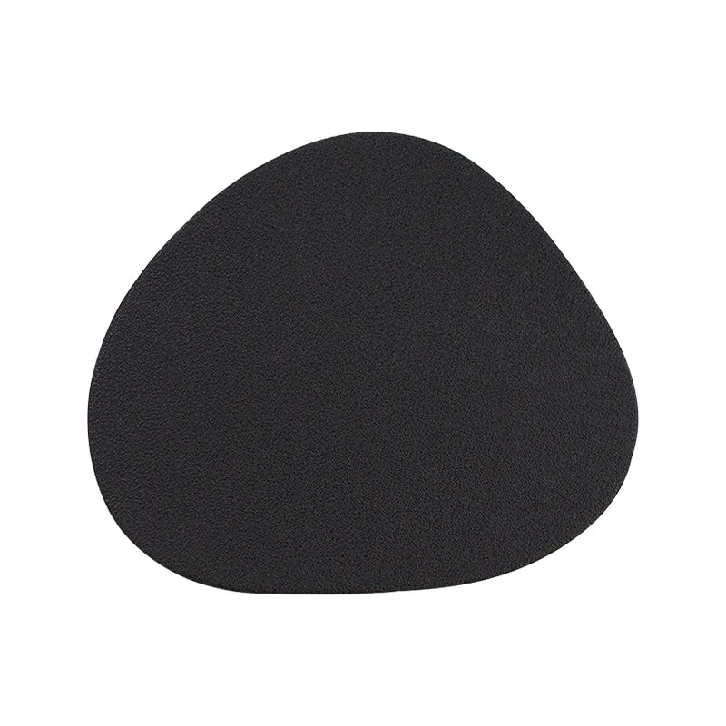 Set aus runden Tischsets und Untersetzern aus Kunstleder hitzebeständig