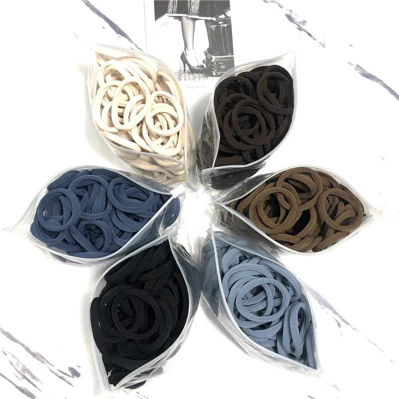 20/50 Teile/satz Haarbänder für Frauen Mädchen Grundlegende Haar Gummi Krawatten Seile 4 cm Einfache Elastische Stirnband Haar Zubehör pferdeschwanz Halter - Yabubest - Home & More
