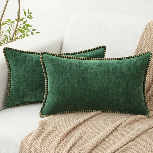 Weiche Chenille-Kissenbezüge 45,7 x 45,7 cm im 2er-Set für komfortable Dekoration