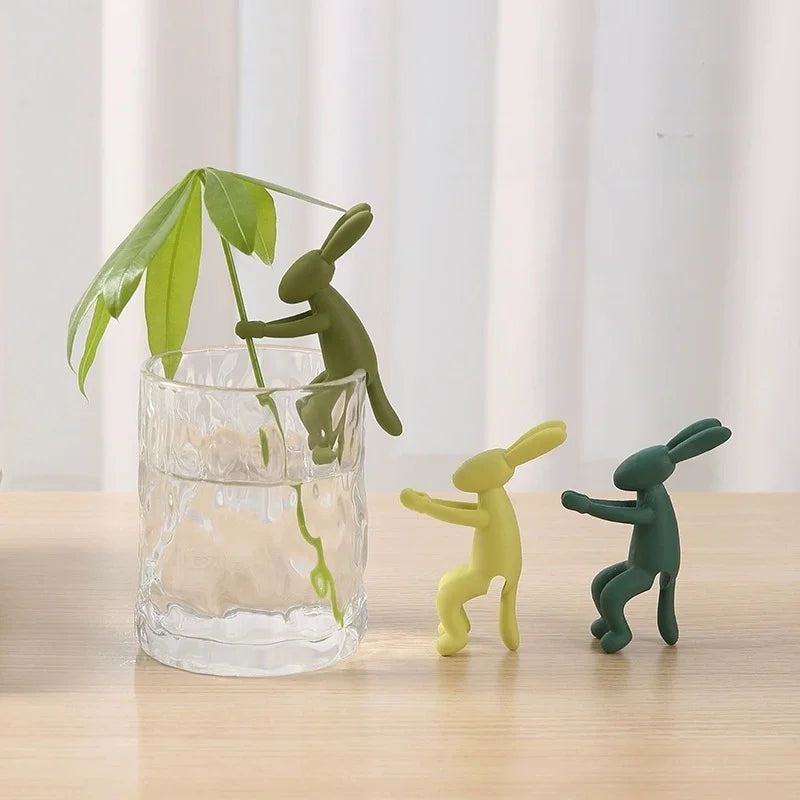 Kaninchenförmige Pflanzenstütze für einfache Vermehrung von Sprossen Vasenpflanzen