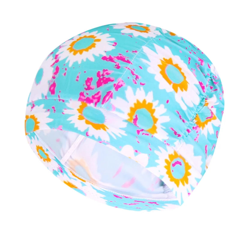 Elastische Bademütze für langes Haar – Unisex Nylon Turban-Stil Schutz
