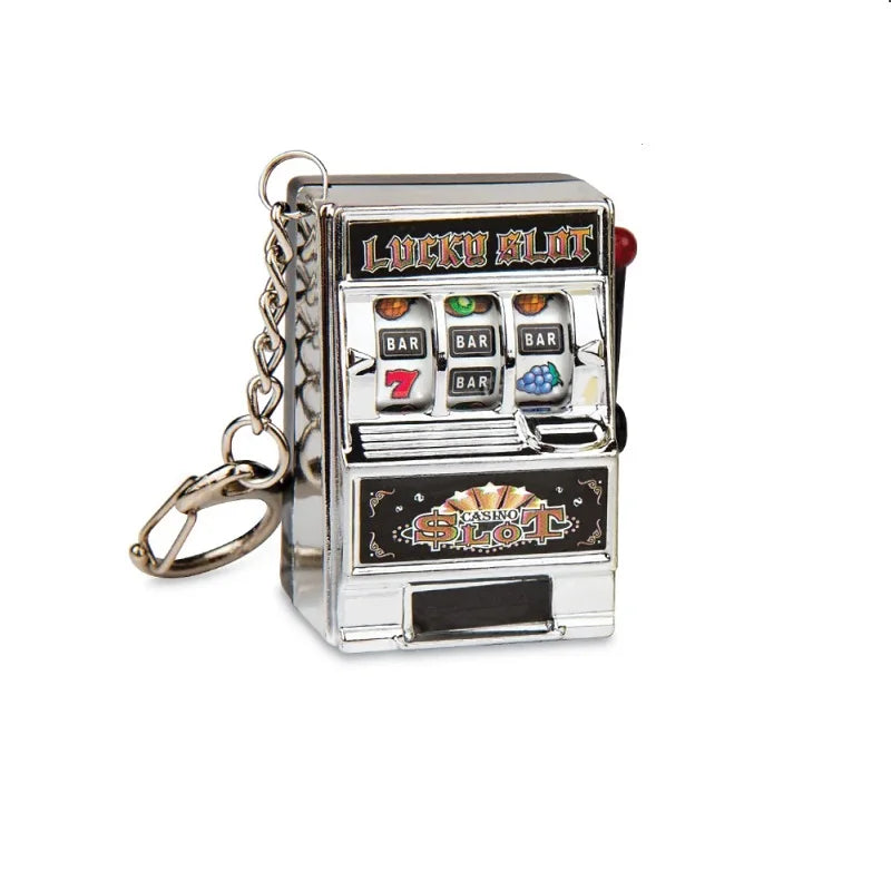 Lustiger Mini Slot Maschine Schlüsselanhänger für Spiele-Liebhaber