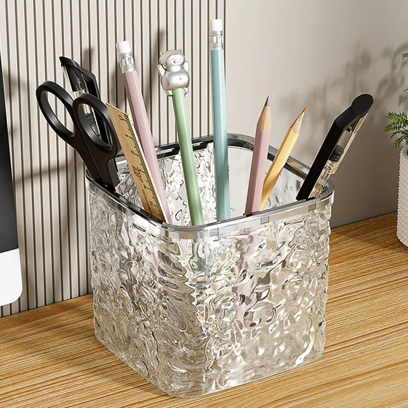 Mini-Mülleimer für Arbeitsplatte mit Pressdeckel in Gletschermuster