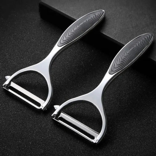 Vielseitiger Obst- - Gemüseschäler in Schwarz – Ergonomisch, langlebig - extra scharf
