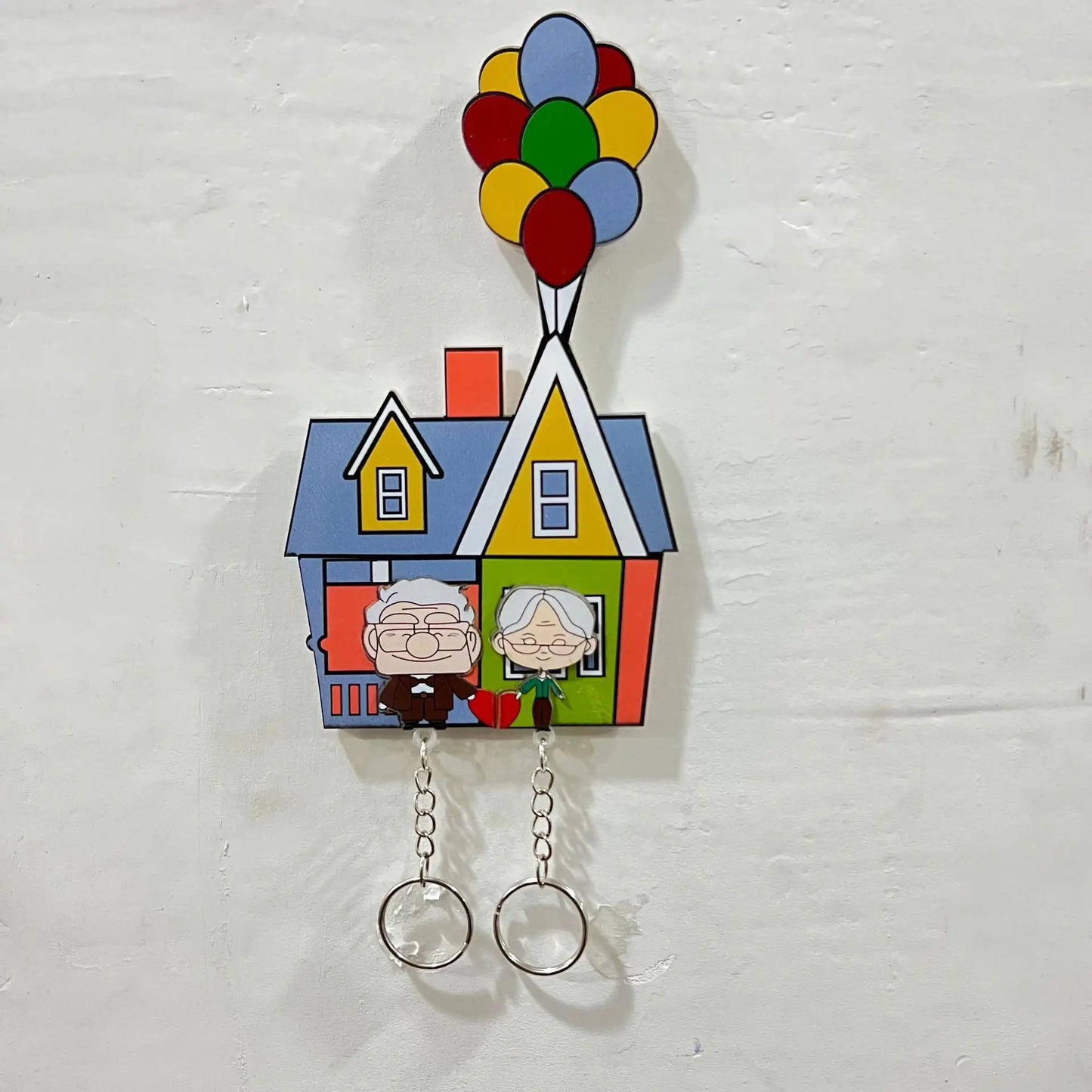 Paar Schlüsselanhänger Wand Schlüsselhalter Acryl Cartoon Schlüsselhaken