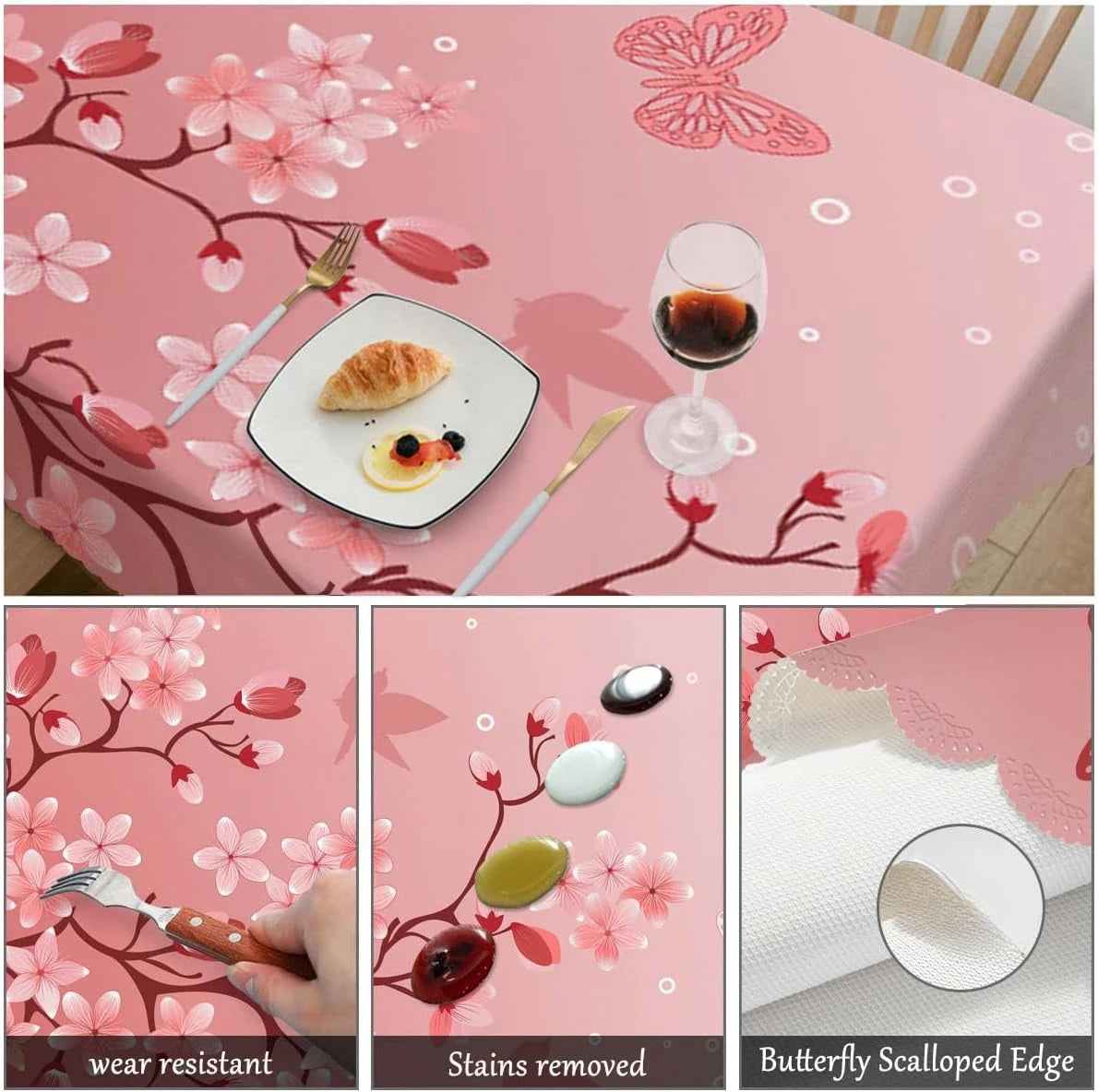 Wasserdichte Rechteck Tischdecke pflegeleicht für Feste und Alltag