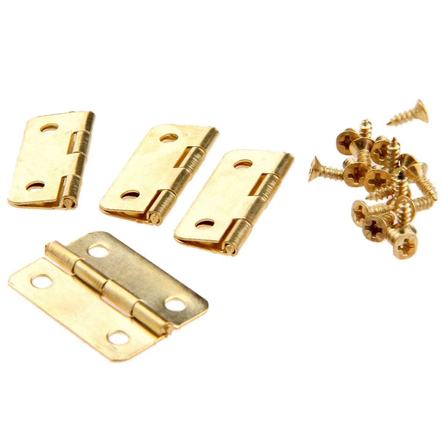 12 Goldscharniere für Möbel und Schmuckschatullen - Mini Retro