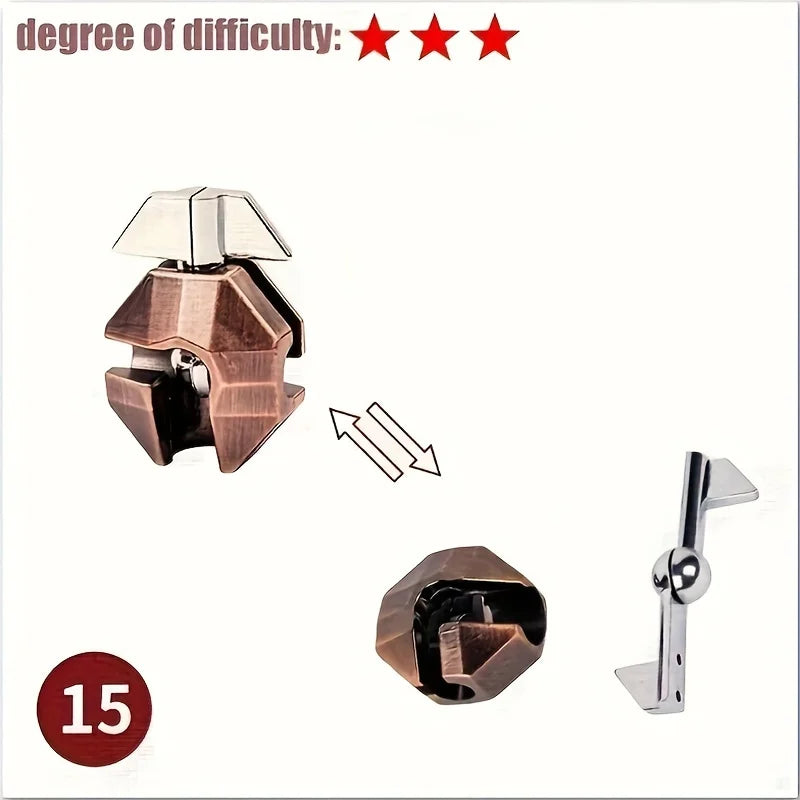 Herausforderndes 3D Metall-Puzzlespiel für Konzentration und Logik