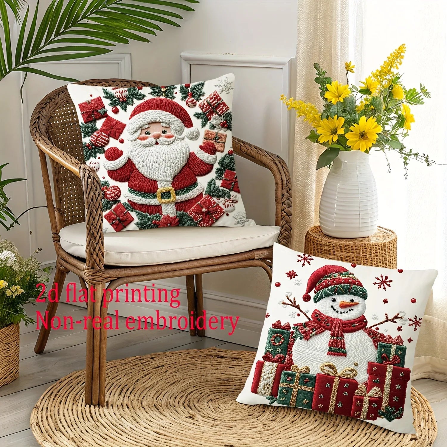 Weihnachtliche Kissenbezüge mit festlichen Motiven für Ihr Zuhause