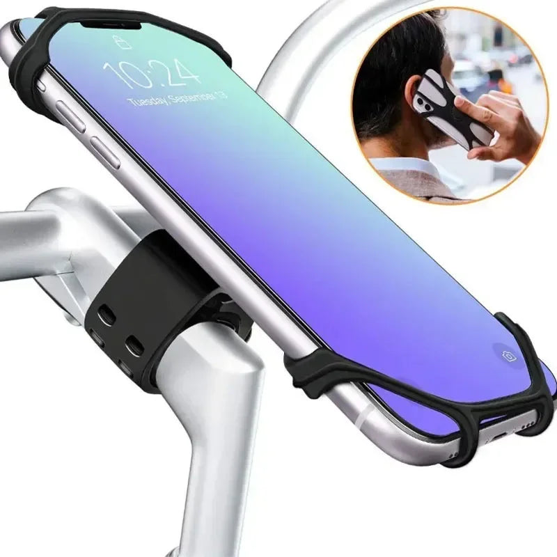 360 Grad drehbarer Handyhalter für Fahrrad und Motorrad mit Silikonzug-Yabubest - Home & More