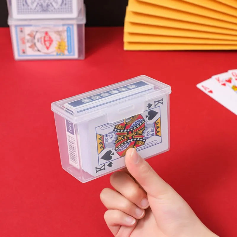 Transparente Kunststoff Boxen Spielkarten Container PP Lagerung für Spiele
