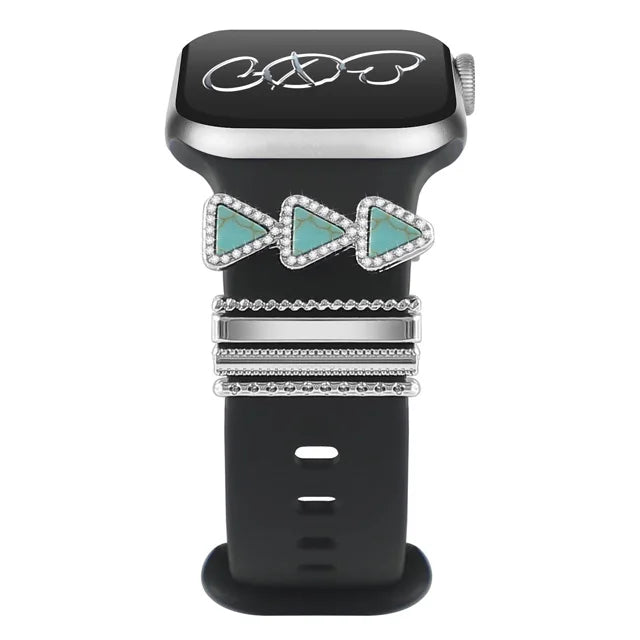 Dekoration für Apple Watch Band Ultra2 10 9 8 Diamant Schmuck Armband Zubehör für Samsung/Huawei Uhr 20/22mm Armband Charms-Yabubest - Home & More