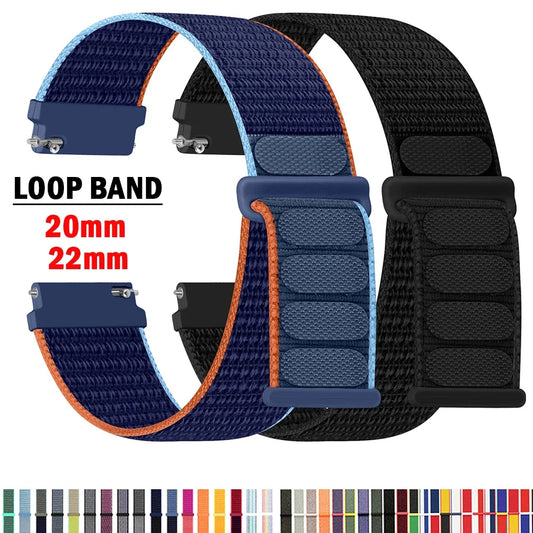 Atmungsaktives Nylon-Schlaufenband 20/22mm – Verstellbar, leicht - sportlich