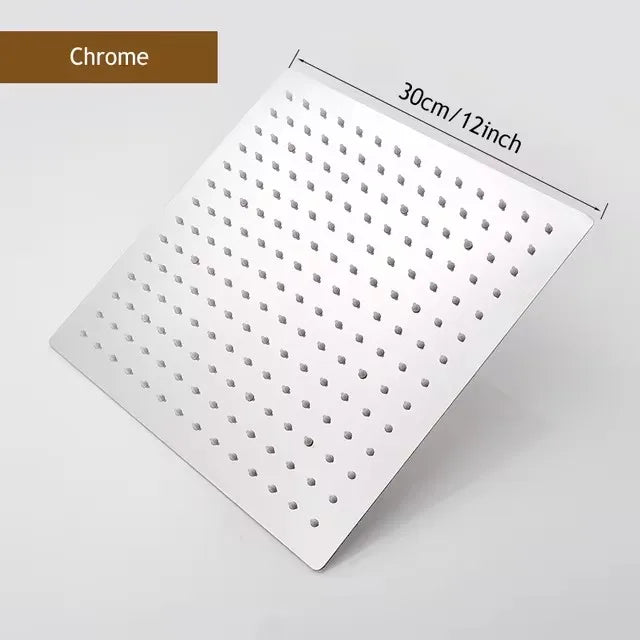 8 10 12 Zoll Edelstahl Hochdruck Regenduschkopf Quadratisches Design