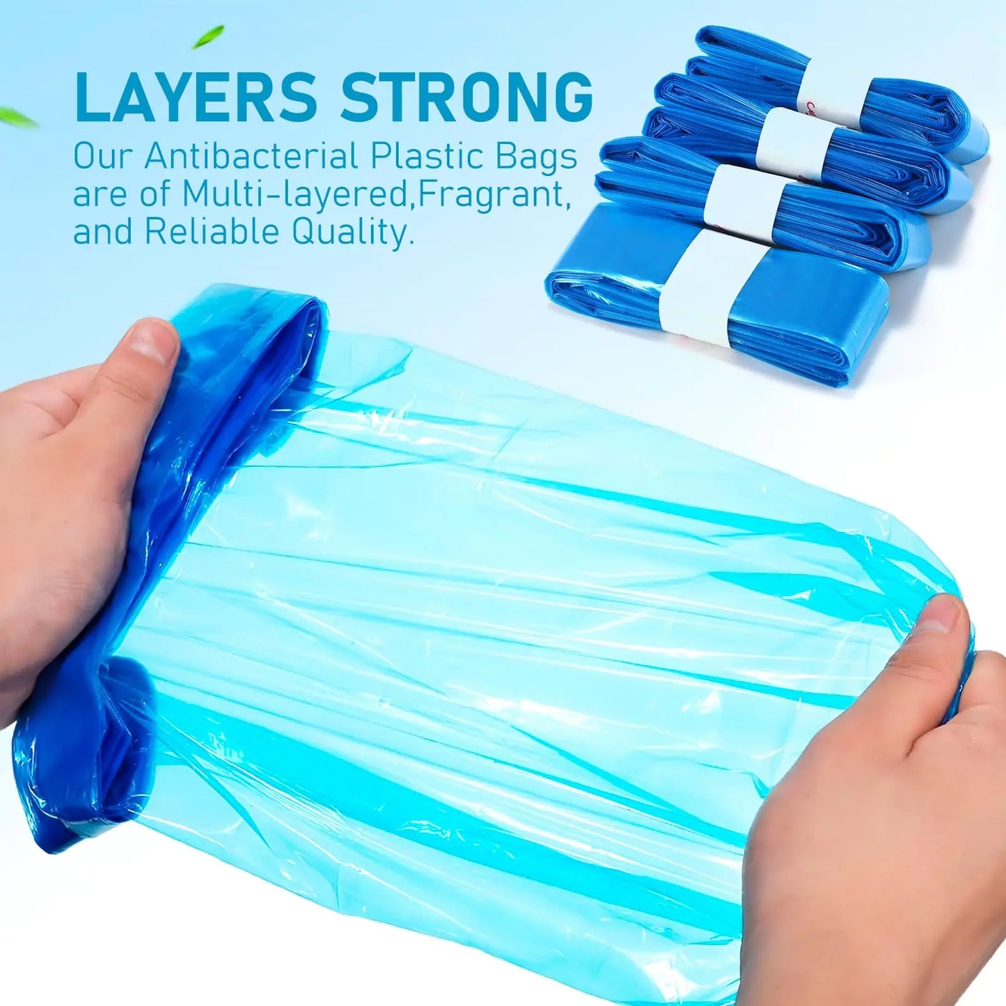 Abbaubare Müllbeutel für Windeleimer 1 5 oder 10 Stück Blau