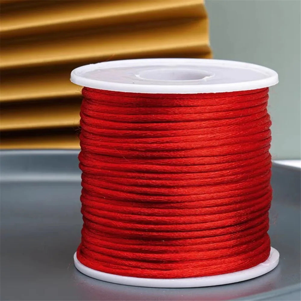 2mm Satinband geflochten Seide Makramee Seil für DIY Armbänder
