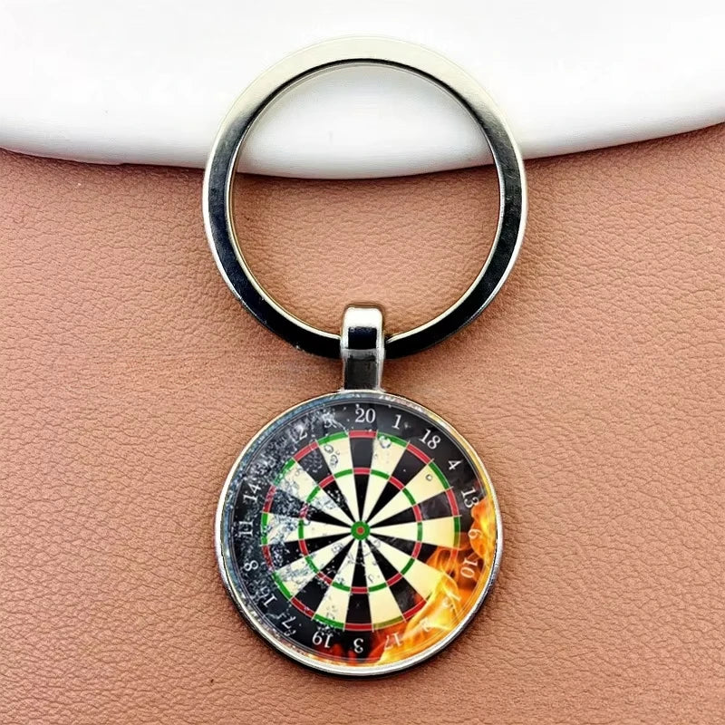 Dart Ziel Schlüsselanhänger Retro Stil Metall Anhänger Unisex Geschenkidee