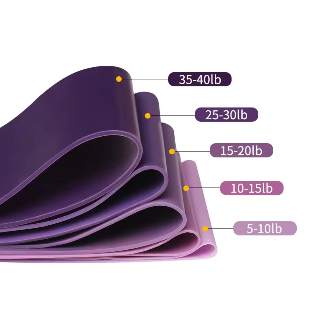 5-stufige Widerstandsbänder Set für Yoga Sport Fitness Pilates Training