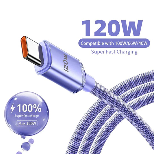 120W USB Typ C Kabel für Samsung, Xiaomi, Huawei - Schnellladung