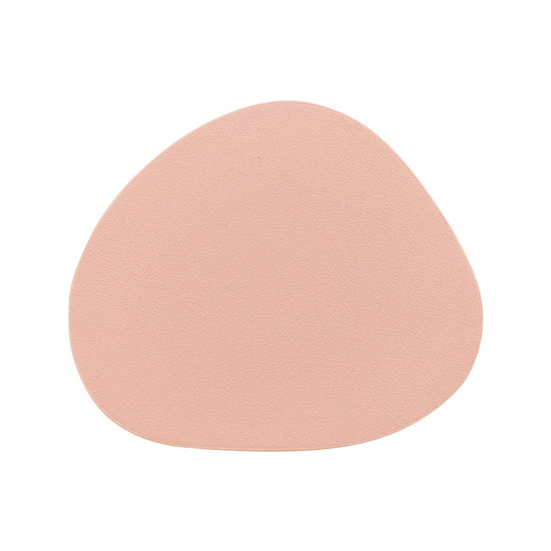 Set aus runden Tischsets und Untersetzern aus Kunstleder hitzebeständig