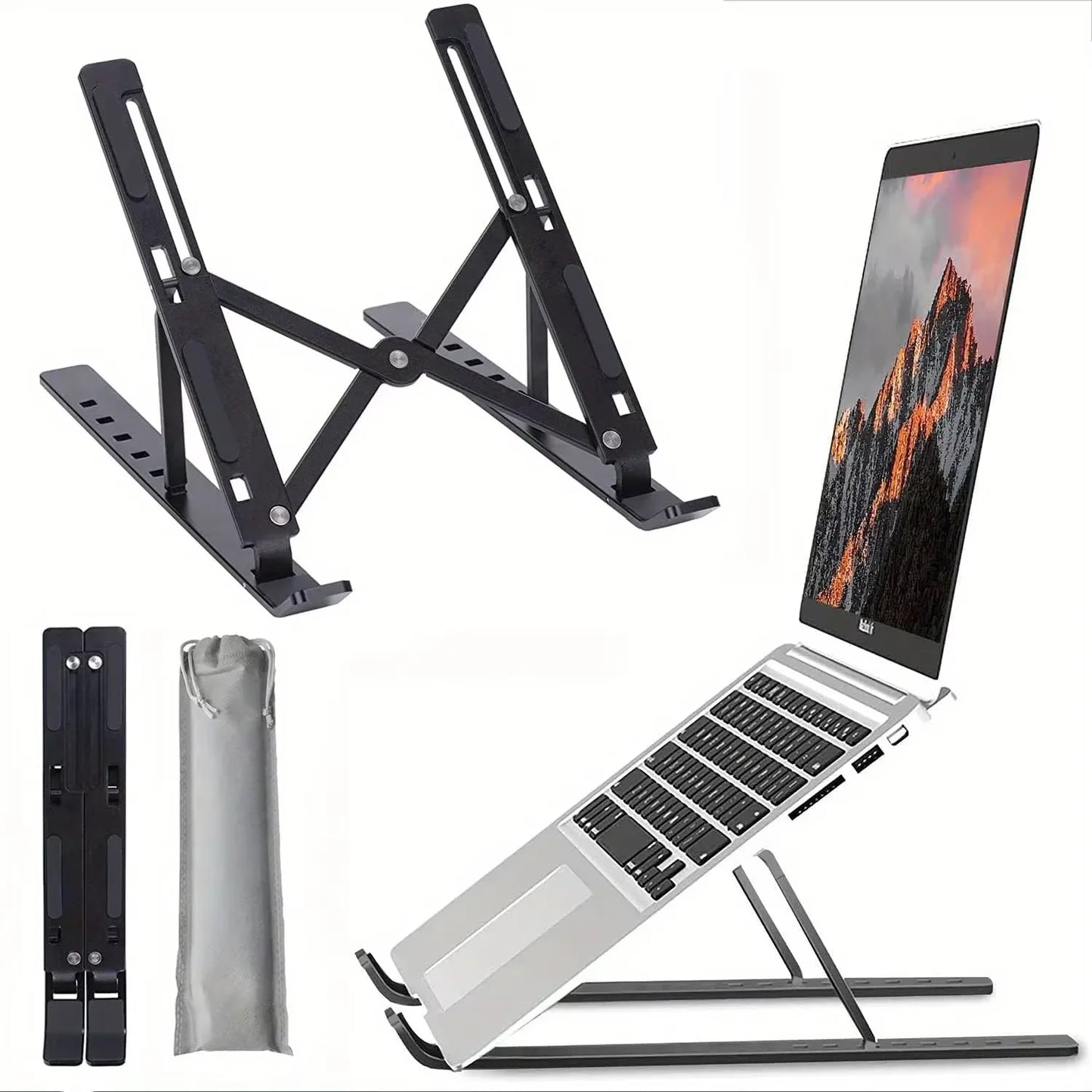 Faltbarer Laptop Ständer – Ergonomische Notebook Tablet Halterung mit Kühlung