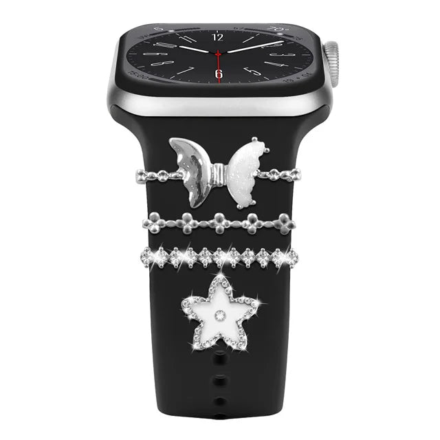 Dekoration für Apple Watch Band Ultra2 10 9 8 Diamant Schmuck Armband Zubehör für Samsung/Huawei Uhr 20/22mm Armband Charms-Yabubest - Home & More