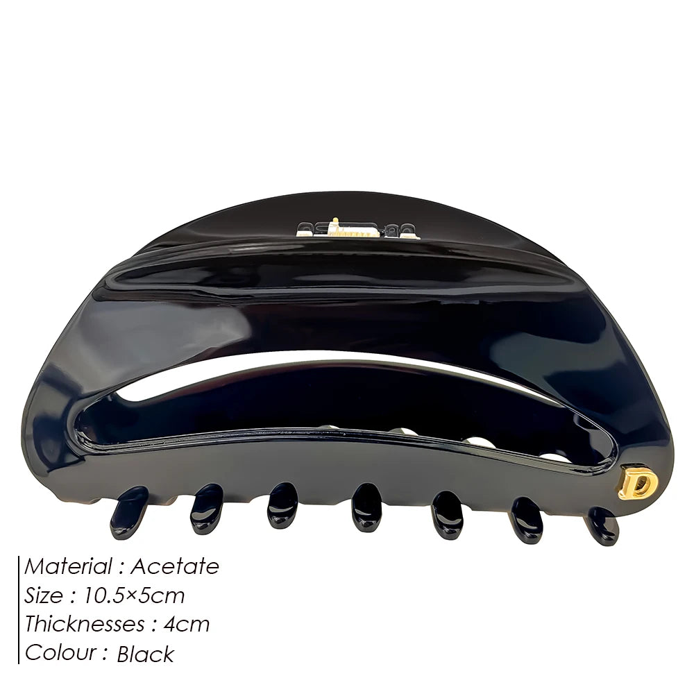 eManco Mehrfarbige Queen-Size-Haarspange für Dusche, Bad, elegante Mode, Haarschmuck, Acetat, glatte Blumenmuster