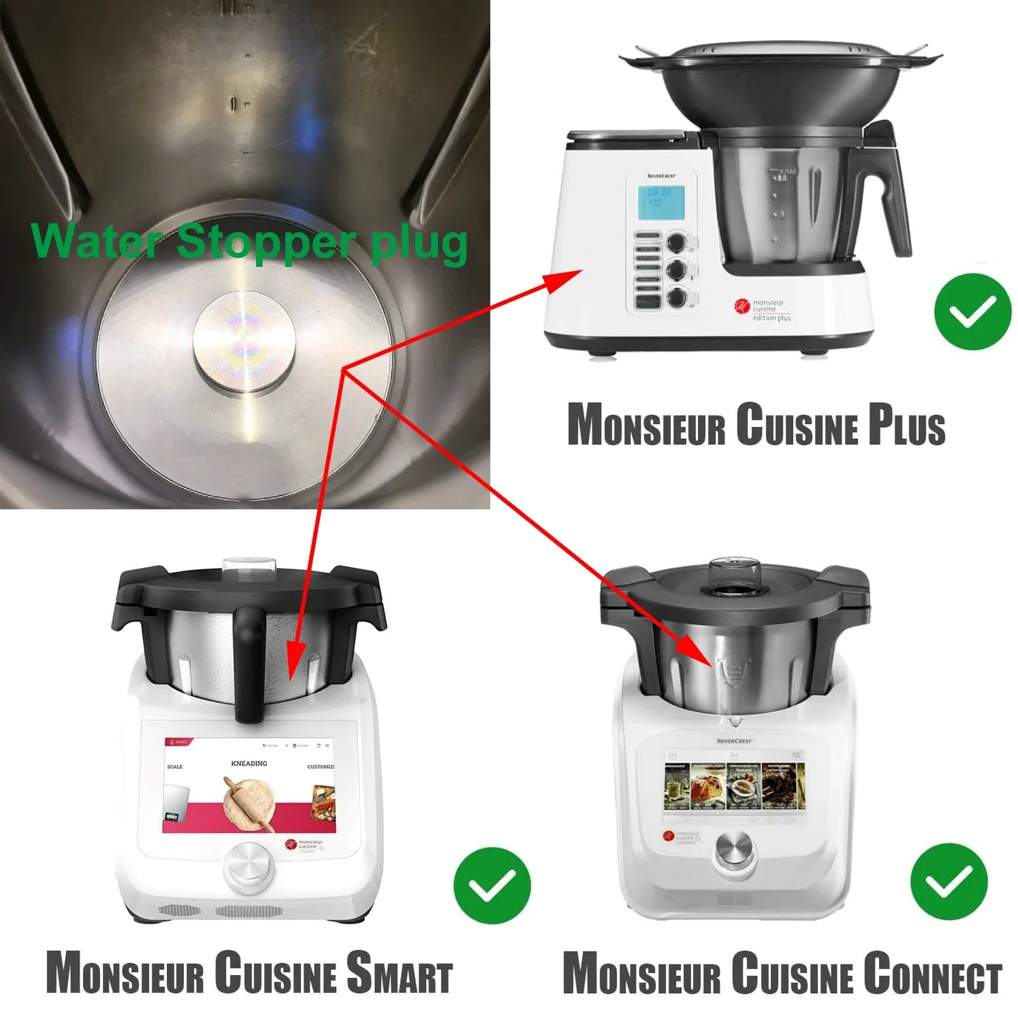 Universal Wasserstopfen für Mixbecher – Für Monsieur Cuisine Modelle