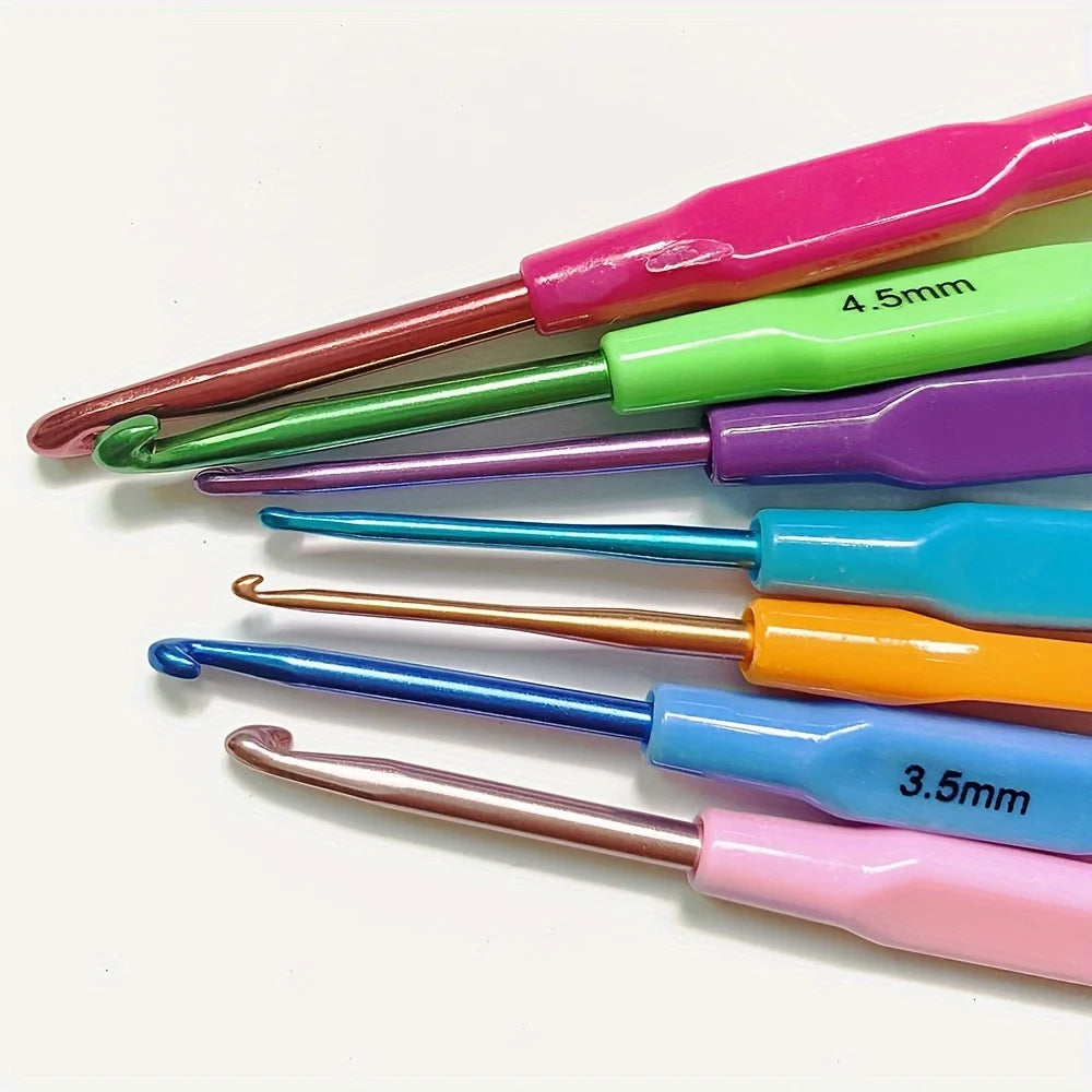 Mehrfarben Häkelset für kreative Projekte zu Hause