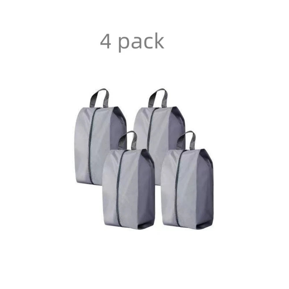 2er/4er Pack Wasserdichte Schuh-Reisetaschen aus Oxford mit Reißverschluss