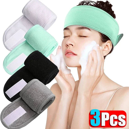 Verstellbares Frottee-Kopfband für Damen, ideal für Spa und Make-up