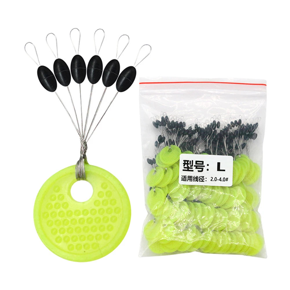 60pcs Gummi Stopper Set für Karpfenangeln mit elastischen Raumbohnen