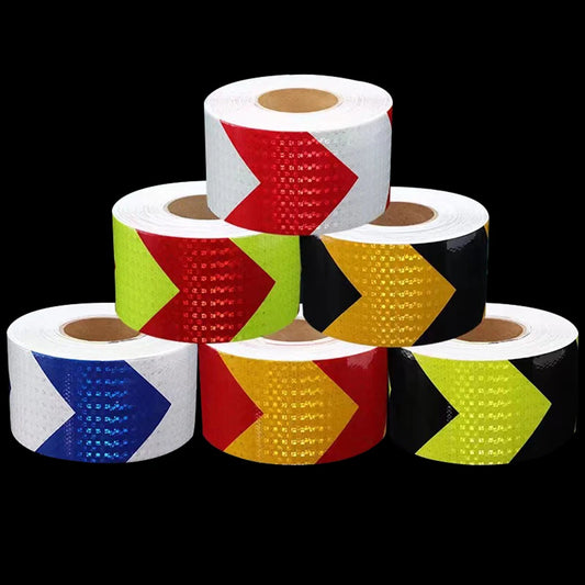 Reflektierendes Klebeband mit kristallfarbenem Gitter in Pfeilform 3m x 5cm - Yabubest - Home & More