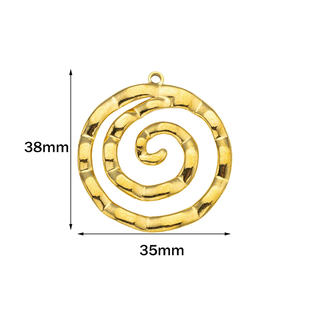 5er Set Edelstahl Charms Gold für Schmuckherstellung DIY Zubehör