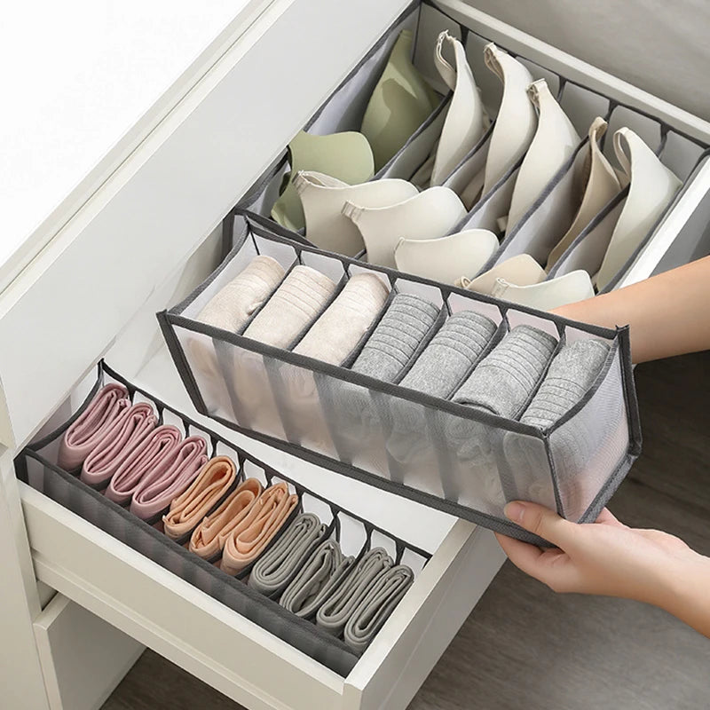 3-teiliges Mesh Schubladen Organizer Set für Unterwäsche und Socken