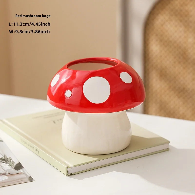 Keramik Pilz Stifthalter kreativer Desktop Organizer für Schule und Büro