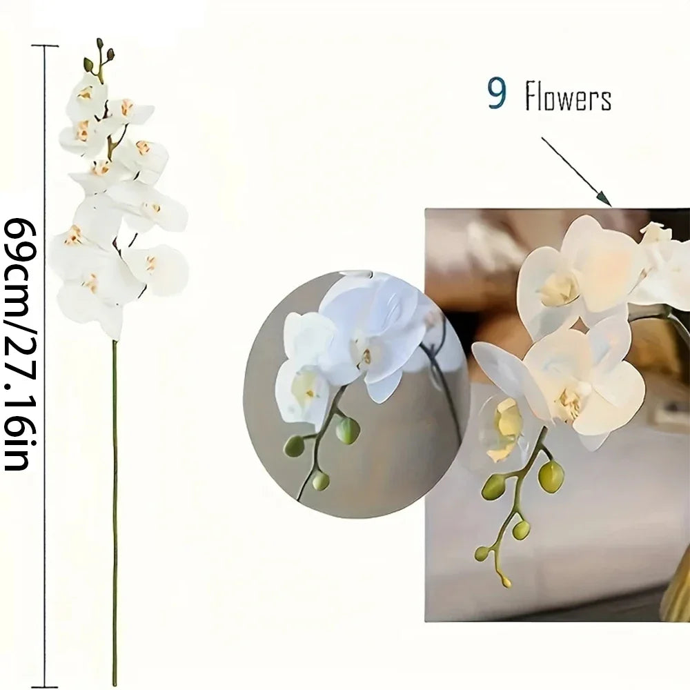 Künstliche Phalaenopsis-Blumenzweige 69 cm für elegante Dekoration