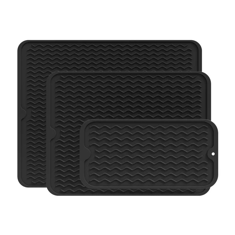 Küchenarbeitsplatte Silikon rutschfest Entwässerung Trockenunterlage faltbar