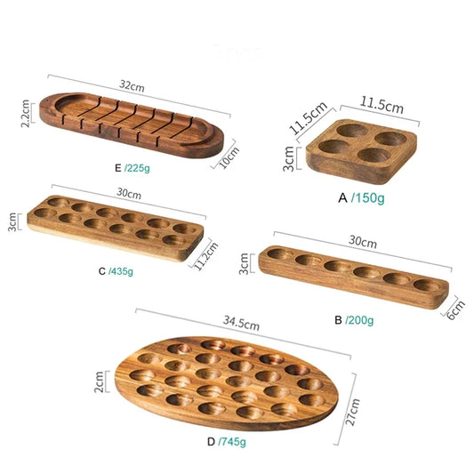 Platzsparender Holz Eier Lagerungsbox Organizer