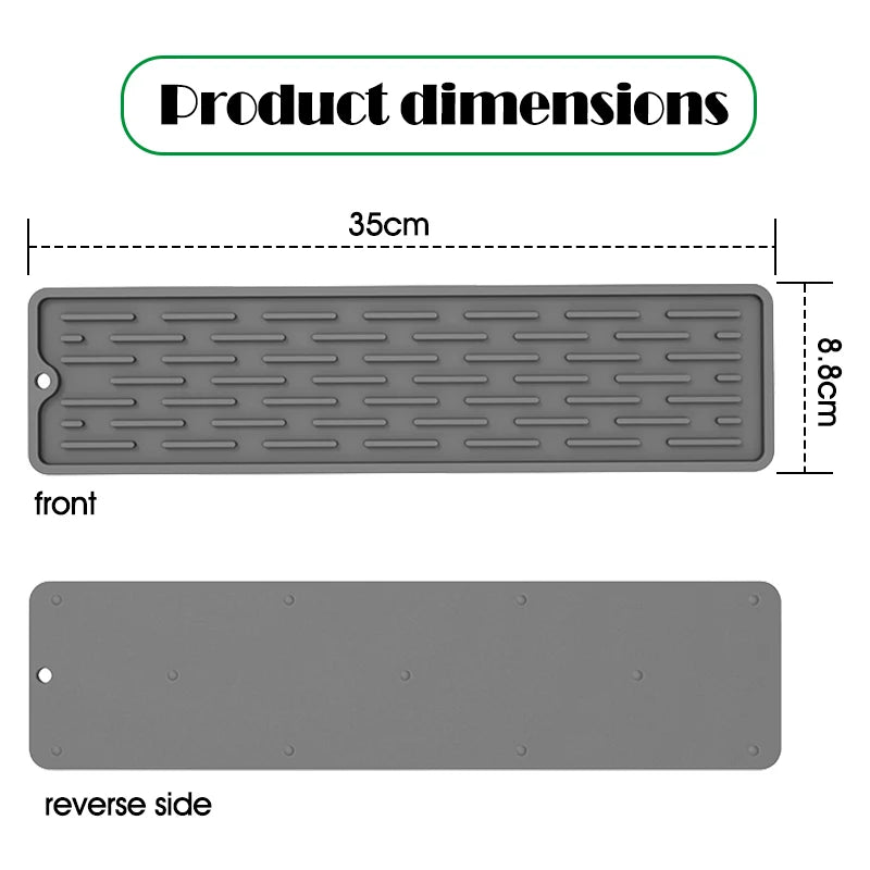 Rutschfeste Silikon Abtropfmatte für Küchen Arbeitsplatten und Bars