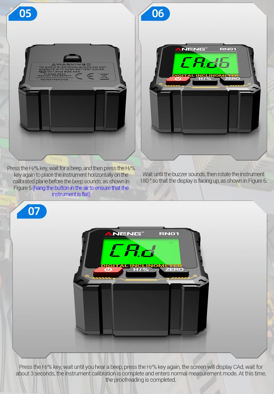 ANENG RN01 Mini Winkelmesser mit 360 Grad Neigungsmesser und Magnetfunktion-Yabubest - Home & More