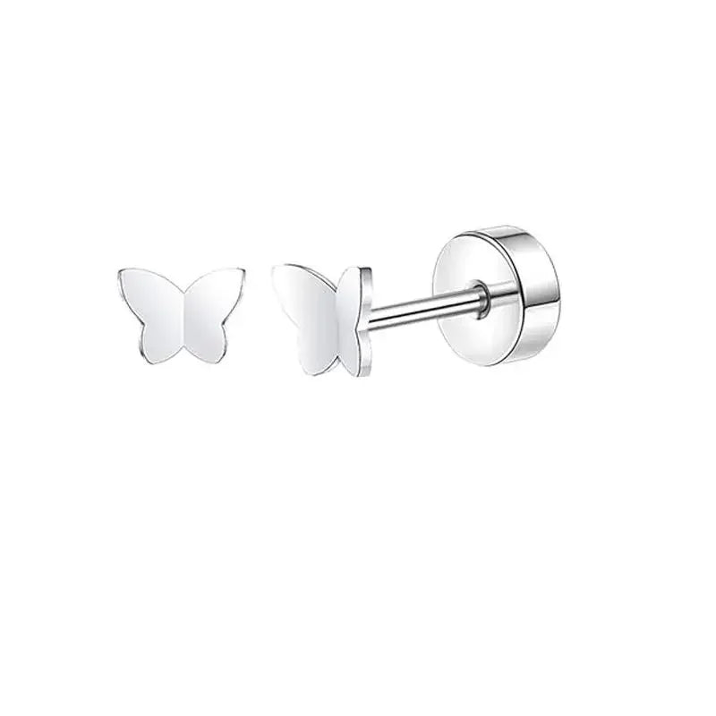 Hypoallergene Edelstahl Ohrstecker mit Zirkon für Tragus und Knorpel