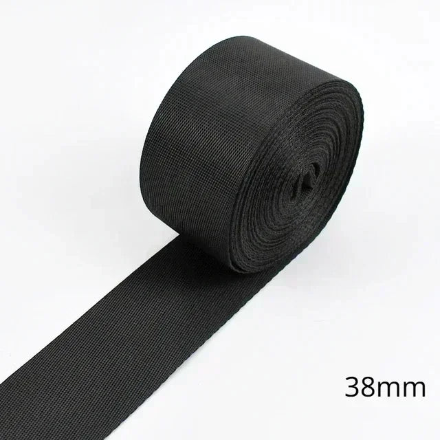5M Nylon Gurtband in Schwarz 10-100mm für Taschen und Accessoires-Yabubest - Home & More