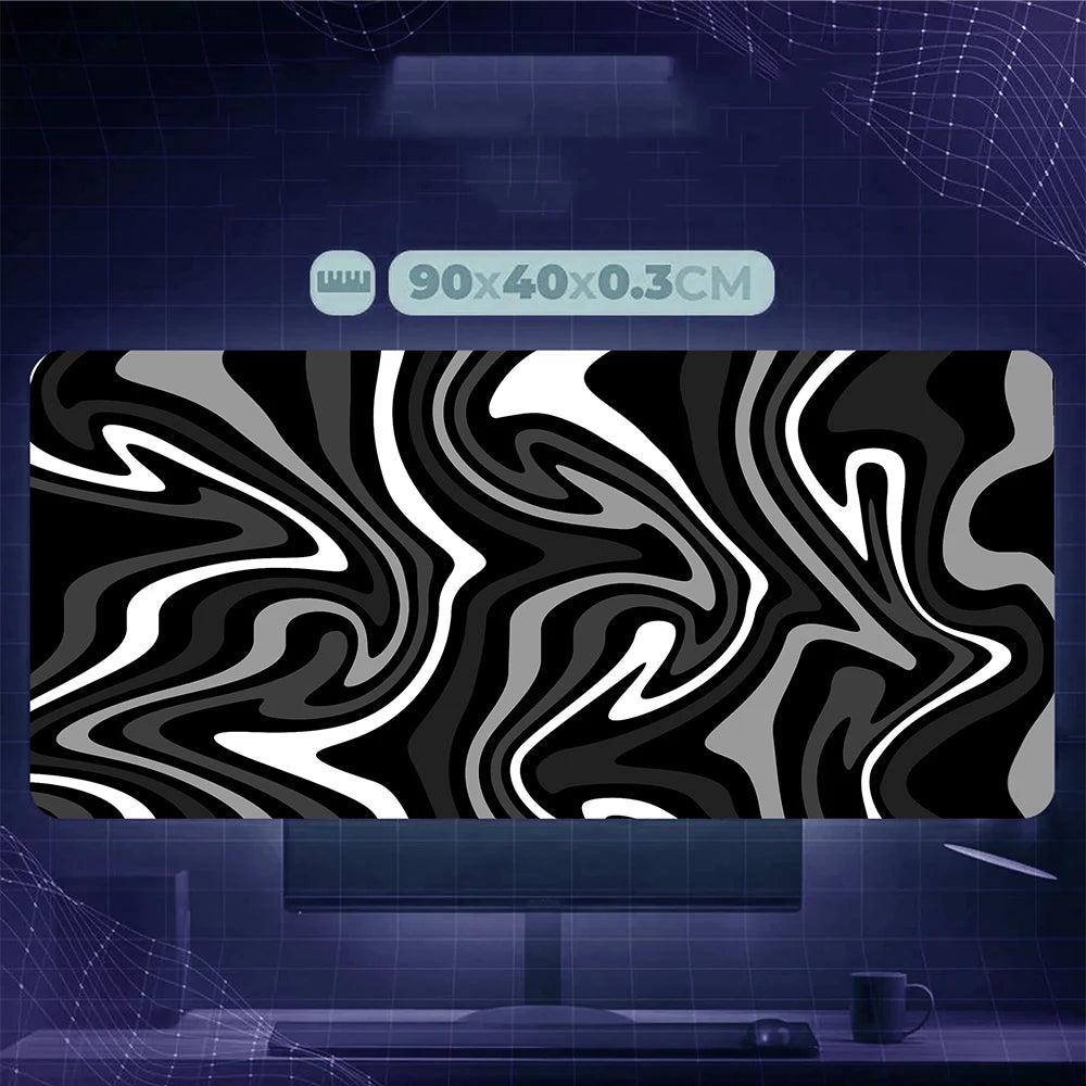 Gaming Mauspad Schreibtischunterlage – Strata Linien Design für PC & Laptop