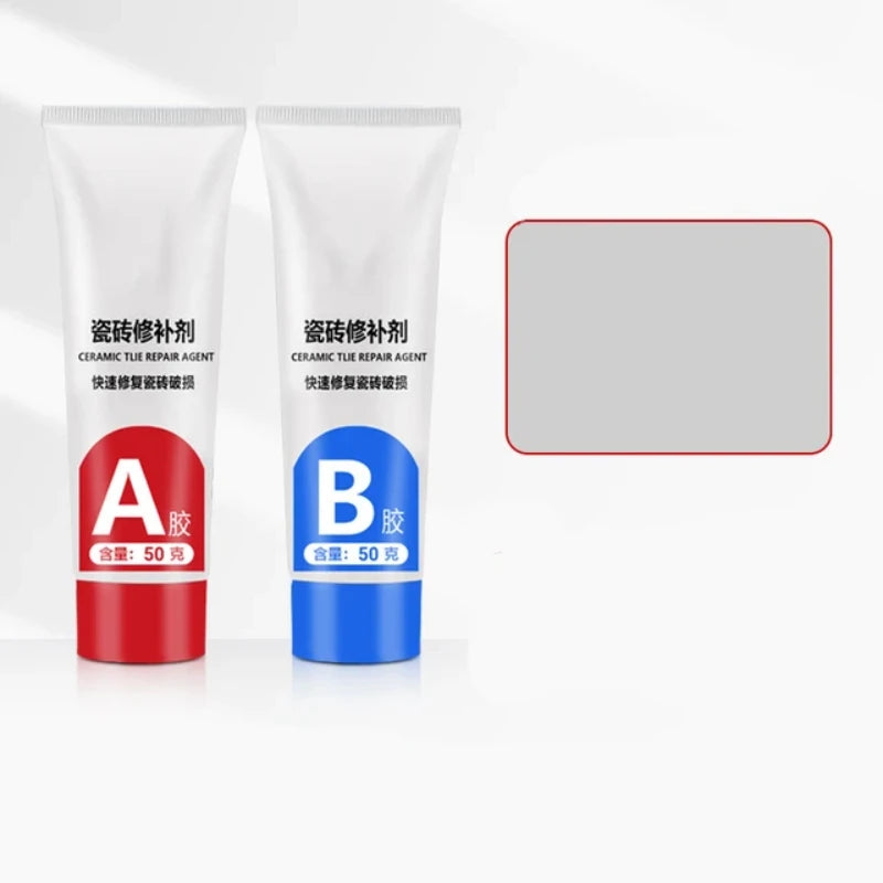 Fliesenreparaturmittel Set Paste für Keramik Porzellan Marmor Risse Schäden