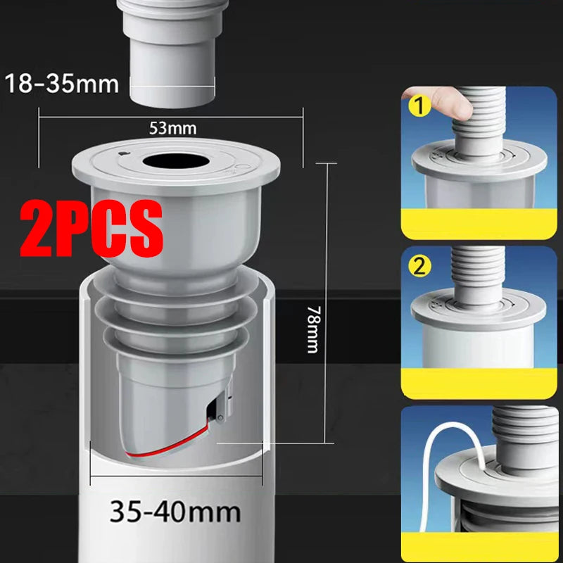 Flexibler Silikon Dichtungsring 35-75mm – Geruch - Leckage Schutz fürs Bad